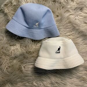 Kangol Blue and White Bucket Hats both medium
